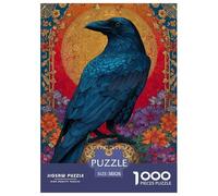 Black Crow Puzzles 1000 Piece for Adults Kids Challenge Toy Skull Impossible Puzzle Educational Games Home Decoration 38x26cm/1000pcs