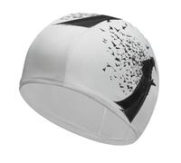 Black Crow Raven Bird (4) Comfortable Bathing Cap for Adult Waterproof and Non-Slip Swimming Caps for Competition Activity