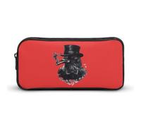 Black Crow Top Hat Smoking Portable Pencil Pen Case Cosmetic Bag Storage Organizer Makeup Pouch Holder