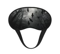 Black Crow1 Print Black Out Eye Mask for Sleeping Airplane, Sleep Mask Polyester for Home and Travel