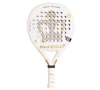 Black Crown Paddle racquet Piton White Soft - Round Shape - 3K Aluminium Core - Superior Control - Weight 355g - Frame 38mm 80% Carbon Fiber - Advanced Level