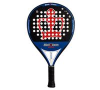Black Crown - Rebel Model Padel Racquet - Balanced Racket - Weight 355-370 g - Carbon Tubular Frame 80% 38 mm, Round Shape - Power 50%, Control 50%.