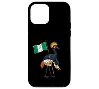 Black Crowned Crane Nigeria Flag Case for iPhone 12 mini