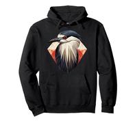 Black crowned Night Heron Geometric Patten Art,Cute Bird Lov Pullover Hoodie