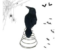 Black Crows,Halloween Realistic Crows - Artificial Birds Model Decoration for Hunting Lawn Outdoor Porch Yard Pool Indoor Patio