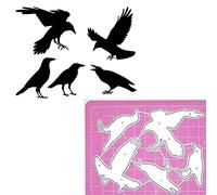 Black Crows Metal Cutting Dies Halloween Birds Set Stencil for DIY Scrapbooking Animal Di Craft Embossing F7j7 Mould Paper