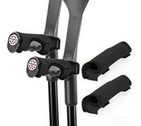 Black Crutch Handle Pad, 2 Pack Breathable Soft Grip Pads, Non-Slip Comfortable Rollator Handle Covers