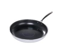Black Cube Quick Release Fry Pan - Ceramic Nonstick Frying Pan - 9.5-Inch Stainless Steel Pan for Cooktops
