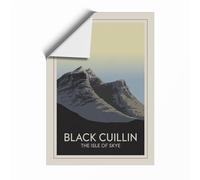 Black Cuillin Peak Minimalist Unframed Wall Art Print A2 (59.4×42cm),