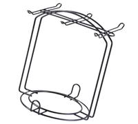 Black Cup Rack Holder with Wide Base, Stores 6 Cups | Iron Metal Build, Open Double Column Design, Air Circulation Drying, for Espresso and Water Cups