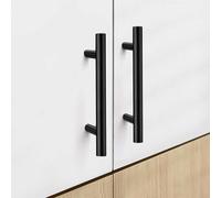 Black Cupboard sKitchen Door Pulls Aluminium Der Pulls 96320mm Hole Spacing Set of 15 Ideal for Home Renovat & Fur Upgrade