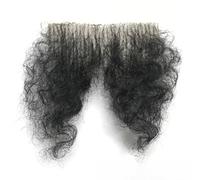 Black curly invisible pubic hair patch - suitable for underarms, chest, and beard, unisex, black, one size fits all.