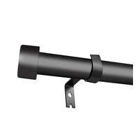 Black Curtain Pole 80-180cm, Curtain Poles for Eyelet Curtains, Adjustable Curtain Rod for Windows, Room Dividers Curtain Rail, Suitable for Light and Medium Weight Curtains.(80-180cm)