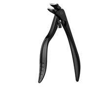 Black Curved Nail Clipper - Ergonomic & Easy for Seniors, Long Handled Toenail Clippers with Catcher, Nail Clippers for Thick Nails, Toenail Clipper (Black)