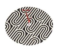 Black Curved Texture Christmas Tree Skirt 48" Fashion Holiday Accessories Suitable for Halloween and Christmas