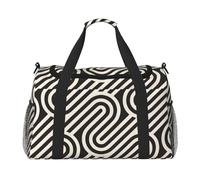 Black Curved Texture Hand Travel Bag.Fashionable Design, Large Storage Capacity, Suitable For Business Trips And Short Trips., Black, One Size