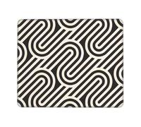 Black Curved Texture Horizontal Mouse Pad 10 x 12 inch Fully Printed Design Suitable for Office Study and Gaming