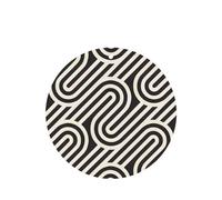 Black Curved Texture Pattern Car Air Fresheners 4 Pcs Round Shape Hanging Aromatherapy Tablets Scented Fresheners For Bedroom Bathroom