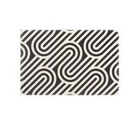 Black Curved Texture Placemats Set Of 6, Heat Resistant, Non-Slip, 12 X 18 Inch, Kitchen Table Placemats.