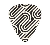 Black curved texture Printed guitar picks for acoustic, electric, and band players, 12 pieces in 3 different thicknesses