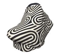 Black curved texture Versatile full-print Stroller Chair Cover/Nursing Cover, specially designed for your baby