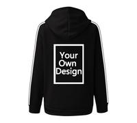 Black Custom Jacket for Women Personalised Jackets Y2K Zip Up Hoodie with Pockets Bomber Jacket Customised Hoodie Oversized Personalised Hoodies Lightweight Streetwear