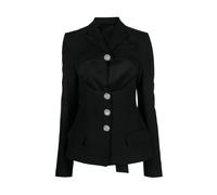 Black Cut-Out Jacket with Silver Buttons - female - The Attico - Blazers - Black - S - Jackets S