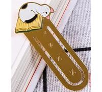 Black Cute Metal Bookmark, Cat Bookmark Reading Japanese Paper Clip Animals Kittens Book Mark Student Gift Bookmarks Office and School Supplies
