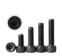 Black Cylindrical Cup Cap Six Lobe Star Socket Bolt M3 M4 M5 M6 M8 M10M12 Grade12.9 Alloy Steel Allen Socket Cap Head Screw(M6x20mm-10pcs)