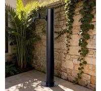 Black Cylindrical Vertical Floor Mount Water Tap Garden Hydrant with Faucet Retro Water Column 23.6" H Stainless Steel Waters Tap for Backyard and Farm(Height: 95cm/37.4in)
