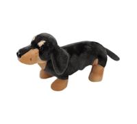 Black Dachshund Plush Toy - Lonely Bed Free Night, 9.84 Inch Sausage Dog Doll, Soft Stuffed Puppy, Cartoon Pillow, Cuddle Buddy, For Kids Boys Girls Birthday Nursery Bedroom Decor Usage