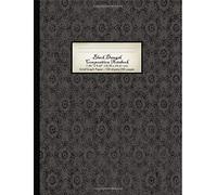 Black Damask Grid/Graph Paper Composition Notebook: Beautiful 7.44" x 9.69"(18.9 x 24.61 cm) Gothic Victorian Composition Notebook
