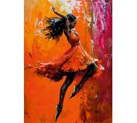 Black Dancer Rice Papers, 29 x 40.5cm (1 pc) - Decoupage Artwork for Posters, Furniture & Crafts, Decoupage by CRAFT KREATIVELY