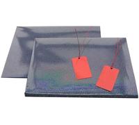 Black/Dark Grey Holographic Wrapping Paper | 2 Sheets, 2 Tags | General Purpose Thick Glossy Gift Wrap for Birthday Christmas or Any Occasion