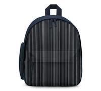 Black Dark Grey Striped Mini Backpack Daypack Travel Picnic Bag | Printed Backpacks,Cute Shoulder Bag