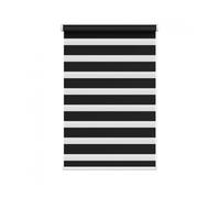 New Edge Blinds Black Day & Night Zebra Roller Blind (165cm drop) - 160cm, Black