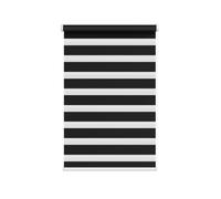 Black Day & Night Zebra Roller Blind (165cm drop) - 180cm