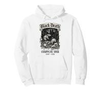 Black Death European Tour 1347-1351 Plague Doctor Rats Art Pullover Hoodie