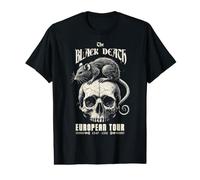 Black Death European Tour Medieval History Plague Skull Rats Value Graphic T-Shirt