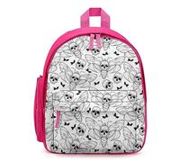 Black Death's Head Hawk Moth Travel Backpack 13" Laptop Backpack Work Bag Daypack Pink-style