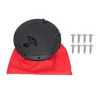 Black Deck Plate Kit Round Deck Hatch Cover with Red Waterproofing Bag for Kayak Boat Fishing Rigging (8 Inch)