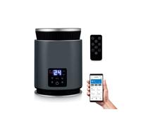 BLACK+DECKER 1.8KW Smart Desk Ceramic Heater, 2 Heat Settings, Adjustable Thermostat, 24 Hour Timer, BLACK+DECKER HOME APP, Black, BXSH37030GB