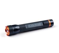 BLACK+DECKER 110 Lumens LED Flashlight - 3W Torch - 100m Range - 3 Lighting Modes: High, Low, Pulsating - Black/Orange
