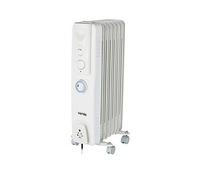 Warmlite WL43003YTW 7 Fin Oil Filled Radiator with Adjustable Thermostat and a 24 Hour Timer, 1500W, White