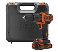 BLACK+DECKER 18 V Cordless Hammer Drill 2-Gear with 1.5 Ah Lithium-Ion Battery and Kitbox, BDCHD18K-GB