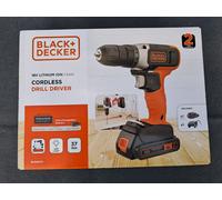 Black+Decker Black & Decker 18V Cordless Drill Driver X1 1.5Ah Battery + Charger Bcd001C1-Gb