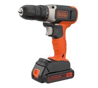 Black+Decker Black & Decker 18V Cordless Drill Driver X1 1.5Ah Battery + Charger Bcd001C1-Gb