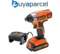 Black+Decker 18V Li-Ion Brushed Cordless Impact Driver (1 X 1.5Ah) - Bdcim18