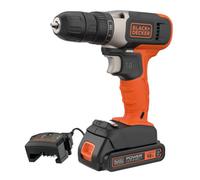 Black+Decker Black & Decker 18V Cordless Drill Driver X1 1.5Ah Battery + Charger Bcd001C1-Gb
