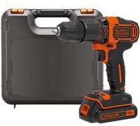 Black & Decker Hammer Drill 2 Gear 18V Lithium-ionionic 400mA Charger Including Battery and Kit Box Plastic and metal